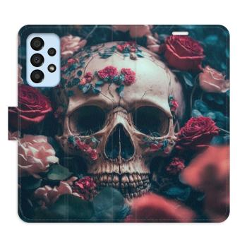 Flipové pouzdro iSaprio - Skull in Roses 02 - Samsung Galaxy A33 5G