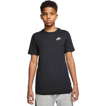 Nike NSW TEE EMB FUTURA Chlapecké tričko, černá, velikost S
