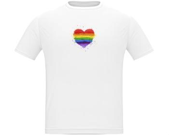 Pánské tričko Classic Heavy Rainbow heart