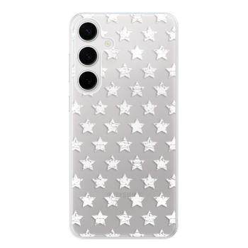 Odolné silikonové pouzdro iSaprio - Stars Pattern - white - Samsung Galaxy S24+