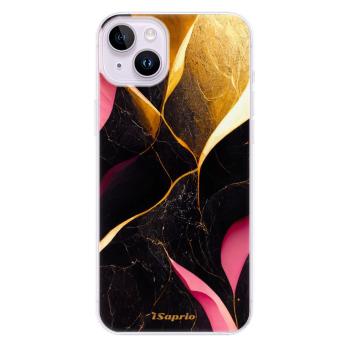 Odolné silikonové pouzdro iSaprio - Gold Pink Marble - iPhone 14 Plus