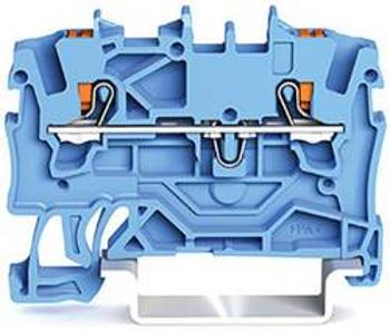 Průchodková svorka WAGO 2201-1204, pružinové připojení , 4.20 mm, modrá, 100 ks