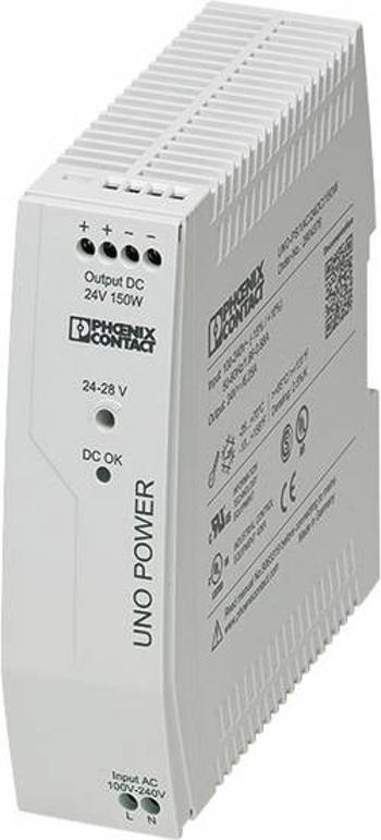 Síťový zdroj na DIN lištu Phoenix Contact UNO Power, 24 VDC / 150 W