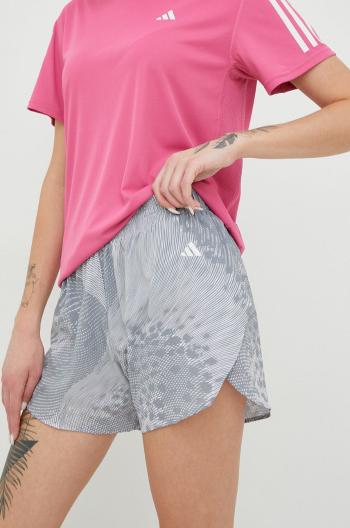 Běžecké šortky adidas Performance Adizero šedá barva, medium waist
