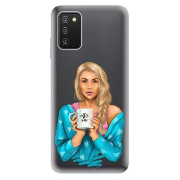 Odolné silikonové pouzdro iSaprio - Coffe Now - Blond - Samsung Galaxy A03s