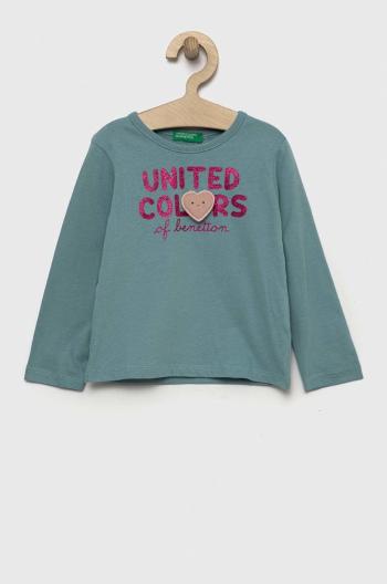 Dětská bavlněná košile s dlouhým rukávem United Colors of Benetton