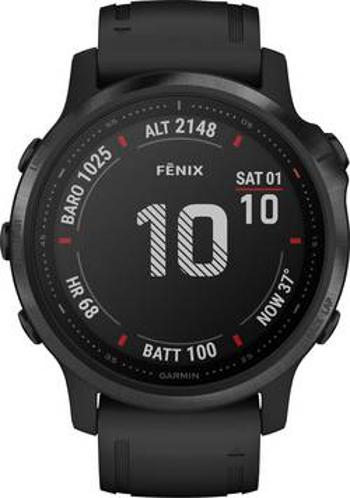 Chytré hodinky Garmin fenix 6S PRO Black w/Black Band (Glass)