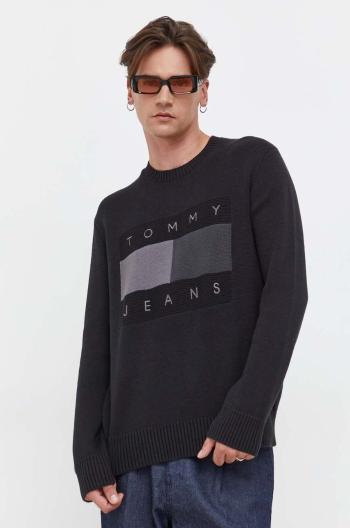 Bavlněný svetr Tommy Jeans černá barva