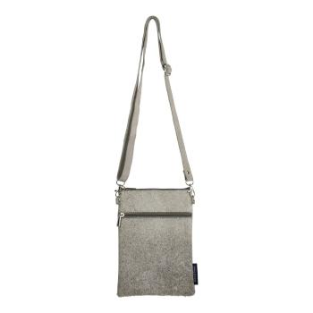 Šedá kožená crossbody kabelka - 23*17*1cm IVCBVKG