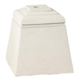 Bílý betonový stojan na slunečník Parra - 28*28*30 cm 10856
