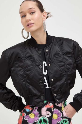 Bomber bunda Moschino Jeans černá barva, přechodná