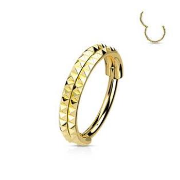 Šperky4U Segment kruh s hroty - helix / cartilage / tragus piercing - NS0053GD-1208