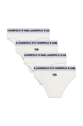 Dětské kalhotky Karl Lagerfeld (4 kusy) bílá barva
