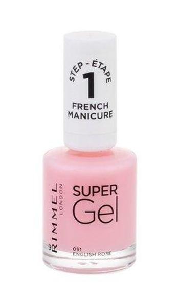 Lak na nehty Rimmel London - Super Gel French Manicure , 12ml, 091, English, Rose