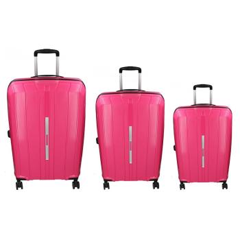 Sada 3 cestovních kufrů Snowball Barcelona S,M,L - růžová