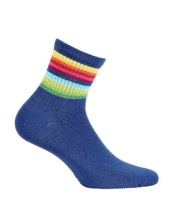 Ponožky se vzorem WOLA BARVY DUHY modré Velikost: 36-38