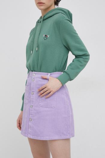 Manšestrová sukně JDY růžová barva, mini, áčková