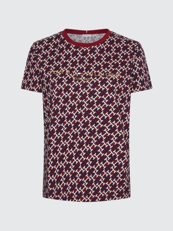 Tommy Hilfiger dámské vínové tričko - M (0KQ)