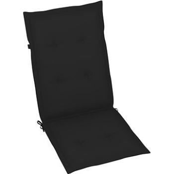Podušky na zahradní židle 4 ks černé 120 × 50 × 3 cm