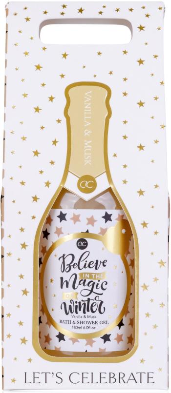 Accentra Sprchový gel WINTER MAGIC v lahvičce včetně dárkové kazety "Champagne" 180 ml