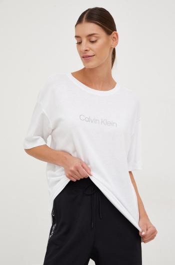 Tričko Calvin Klein Performance bílá barva