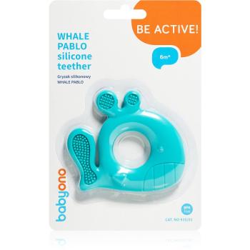 BabyOno Be Active kousátko 6m+ Whale Pablo Blue 1 ks