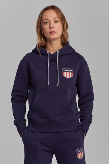 MIKINA GANT D1. GANT RETRO SHIELD HOODIE modrá S