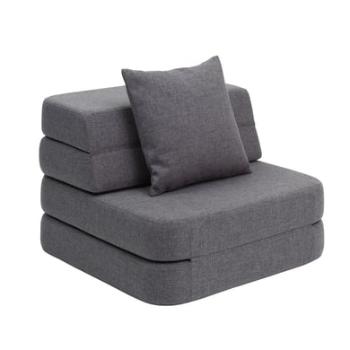 Single KlipKlap 3 Fold Sofa měkká modrá/šedá