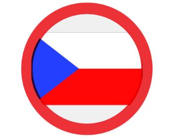 Samolepky zákaz - 5ks Česká republika