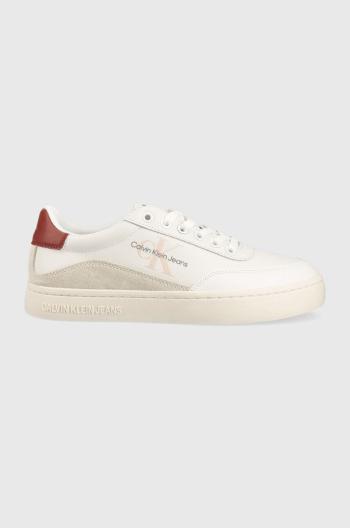 Sneakers boty Calvin Klein Jeans Classic Cupsole Laceup Low bílá barva