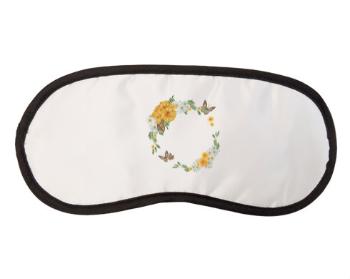 Maska na spaní - škraboška Květinový rámeček s motýly