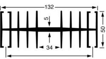 Chladič Fischer Elektronik, 100 x 132 x 50 mm, SK 148 100 SA, 1,1 kW