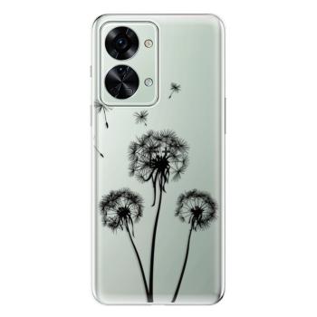 Odolné silikonové pouzdro iSaprio - Three Dandelions - black - OnePlus Nord 2T 5G