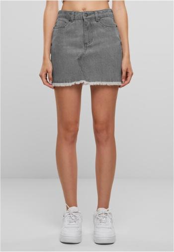 Urban Classics Ladies Heavy Mini Denim Skirt new grey washed - 32