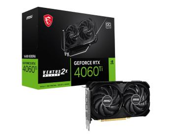 MSI VGA NVIDIA GeForce RTX 4060 Ti VENTUS 2X BLACK 16G OC, 16G GDDR6, 3xDP, 1xHDMI