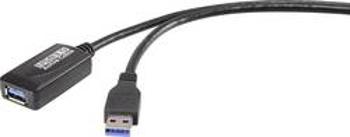 USB 3.0 prodlužovací kabel Renkforce RF-3385672, 5.00 m, černá