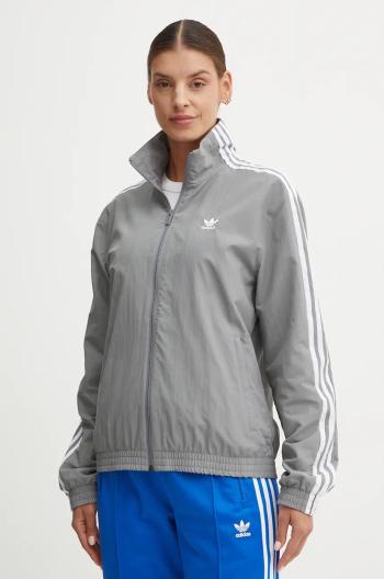 Mikina adidas Originals dámská, šedá barva, s aplikací, JD5329