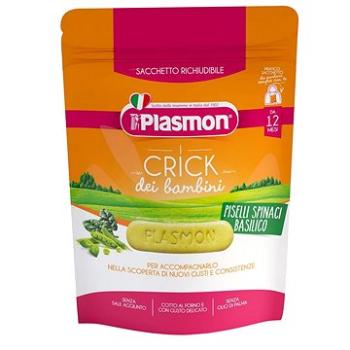 PLASMON sušenky zeleninové Crick špenát, hrášek a bazalka 100 g, 12m+ (8001040199473)