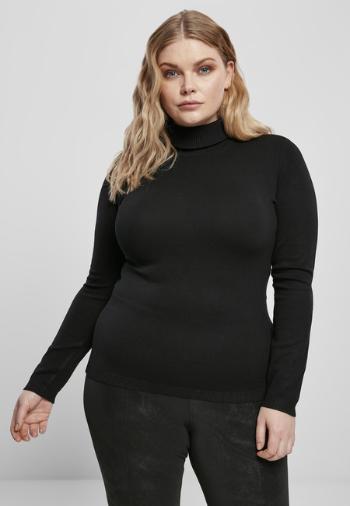 Urban Classics Ladies Basic Turtleneck Sweater black - 4XL