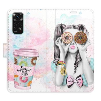 Flipové pouzdro iSaprio - Donut Worry Girl - Xiaomi Redmi Note 11 / Note 11S