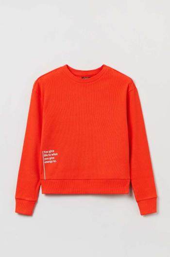 Dětské tričko s dlouhým rukávem OVS oranžová barva