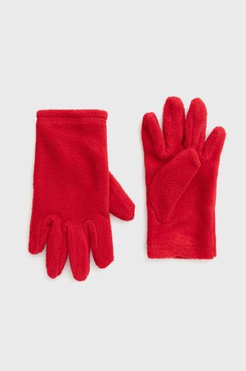 Dětské rukavice United Colors of Benetton červená barva