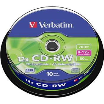 VERBATIM CD-RW SERL 700MB, 12x, spindle 10 ks (43480)