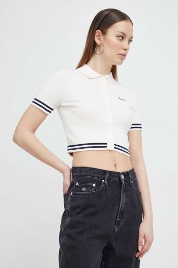 Tričko Tommy Jeans béžová barva, DW0DW17761