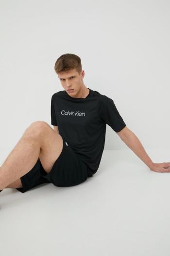 Tréninkové tričko Calvin Klein Performance Ck Essentials černá barva, s potiskem