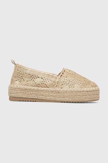 Espadrilky Answear Lab zlatá barva, na platformě