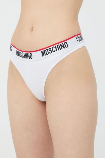 Tanga Moschino Underwear bílá barva