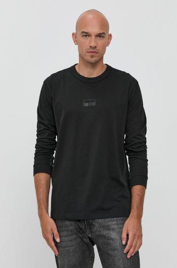 Bavlněné tričko s dlouhým rukávem adidas Originals H11488 černá barva, hladké