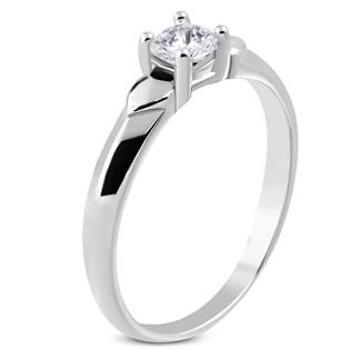 Šperky4U Ocelový prsten se zirkonem, vel. 48 - velikost 48 - OPR1085-48