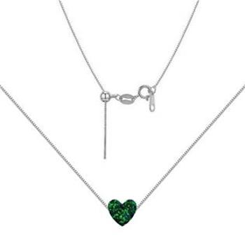 NUBIS® Stříbrný náhrdelník srdce opál - NBS03-OP19